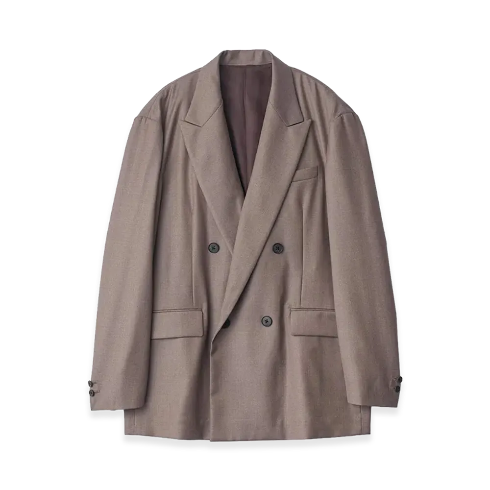 ssstein Extra Fine Wool Double Breasted Blazer "Greige"