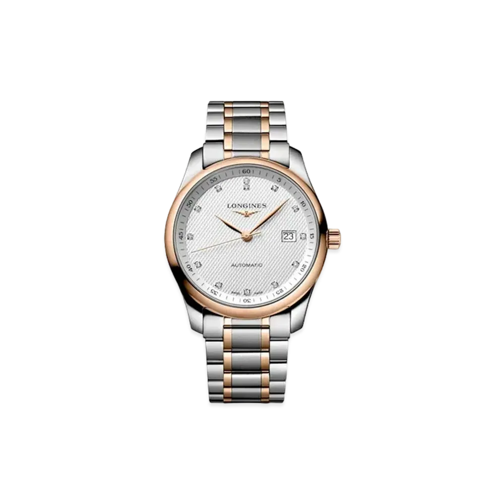 Longines Master Collection 40.00mm "Silver Barleycorn/Stainless Steel/Rose Gold" L2.793.5.77.7
