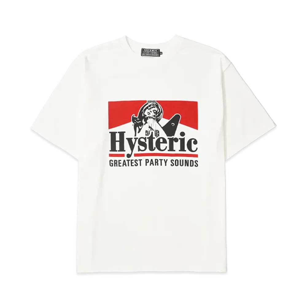 HYSTERIC GLAMOUR Greatest Party Sound T-Shirt "White"