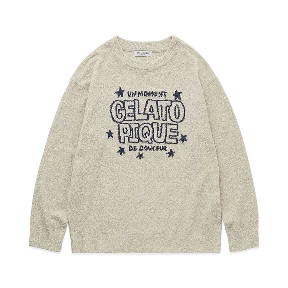 GELATO PIQUE Homme Air Moco Pique Logo Jacquard Pullover "Beige"