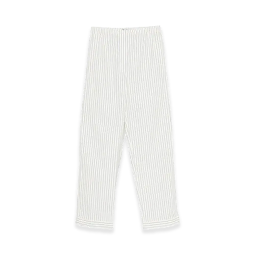 MIU MIU Women's Embroidered Poplin Pyjamas Pant "White"