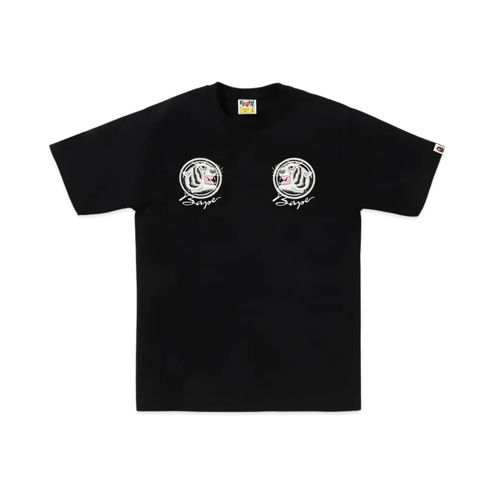 A BATHING APE Tiger Souvenir Tee "Black"