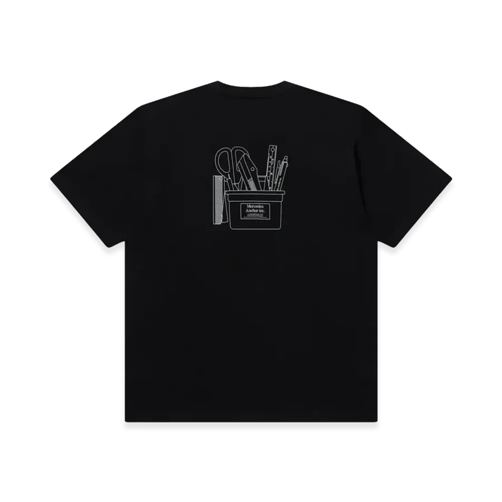 Mercedes Anchor inc. Stationery Pocket Tee "Black"
