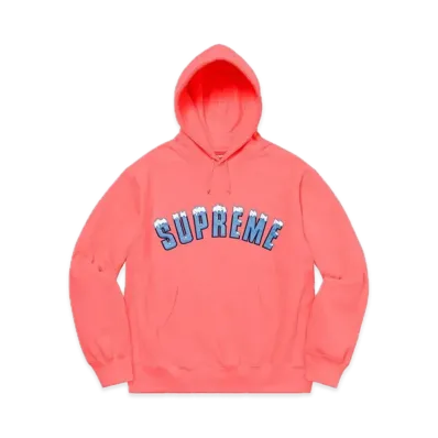 Supreme Icy Arc Hooded Sweatshirt "Bright Coral"