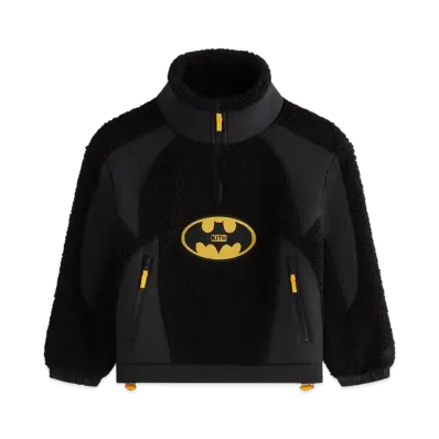 Kith Kids x Batman Quarter Zip Sherpa Jacket "Black"