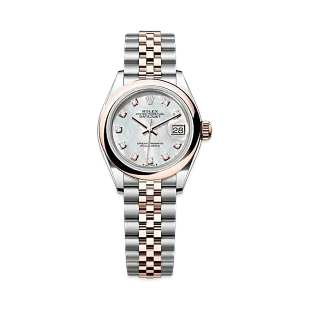 ROLEX Lady-Datejust Oystersteel & Everose Gold "White"