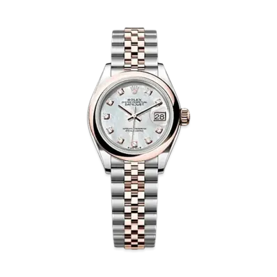 ROLEX Lady-Datejust Oystersteel & Everose Gold "White"