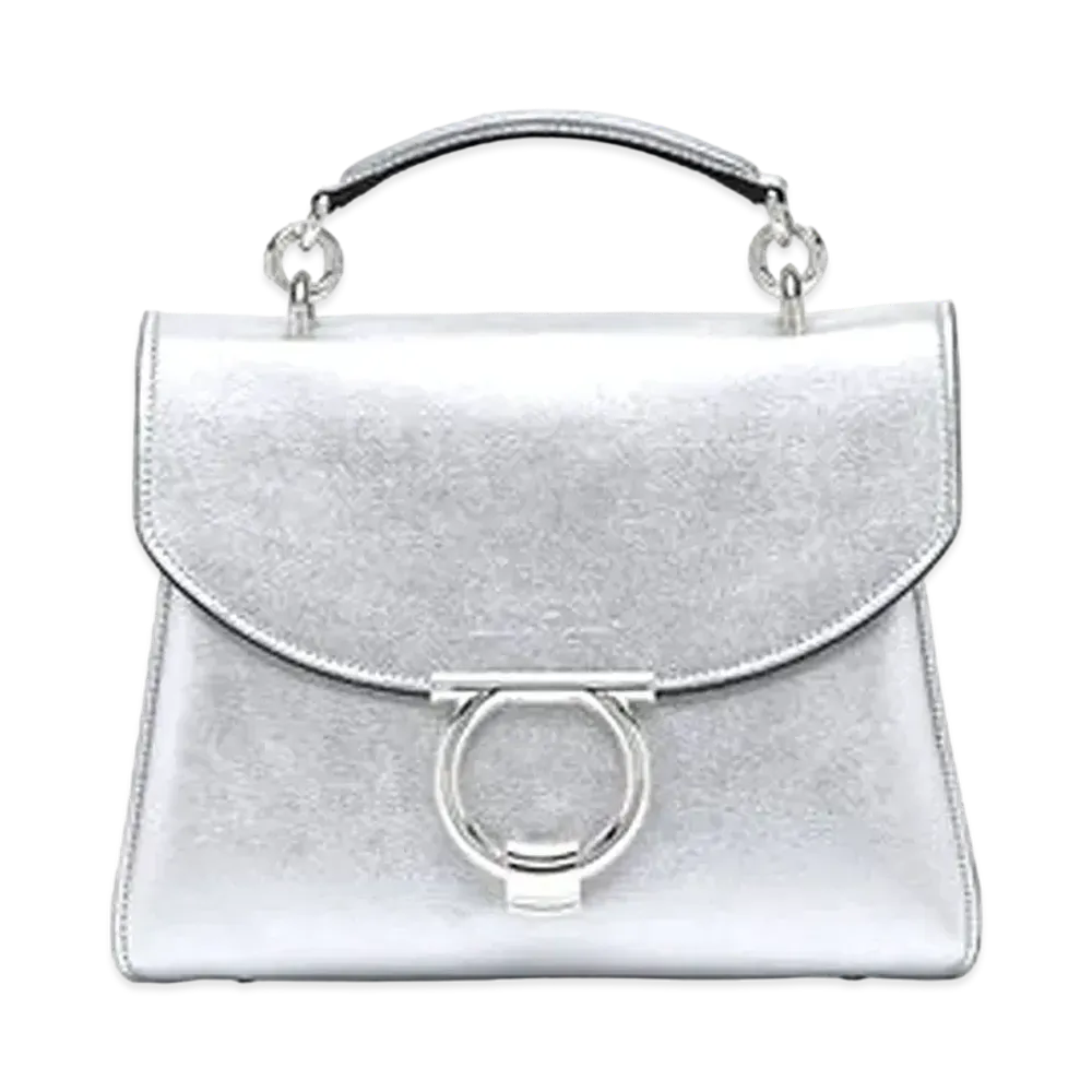 Salvatore Ferragamo Gancini Top Handle (S) "Silver"