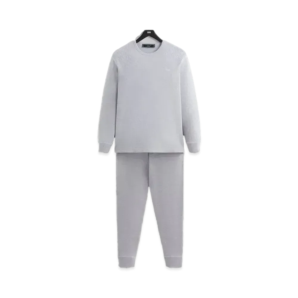 Kith Kithmas Waffle Thermal Set "Light Heather Grey"