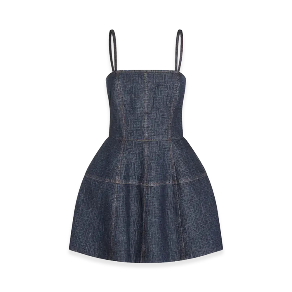 FENDI Women's FF Denim Dress "Indigo Blue"