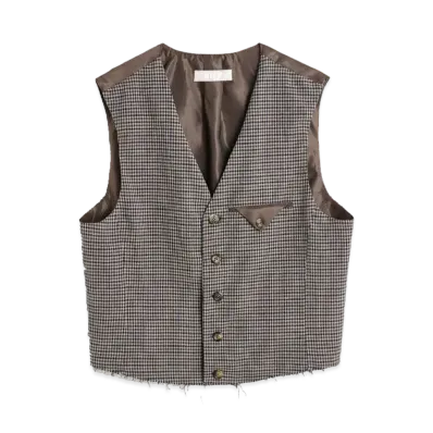 OUR LEGACY Cut Waistcoat Check "Old Money"