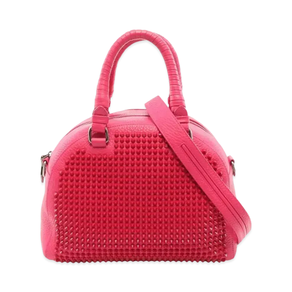 Christian Louboutin Panettone Studs Leather 2Way Bag "Pink"