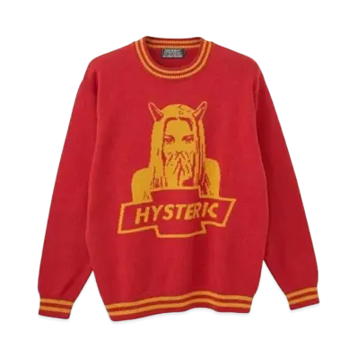 HYSTERIC GLAMOUR Devil Made Me Do It Sweater "Red"
