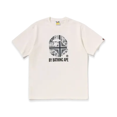 A BATHING APE Paisley Pattern by Bathing Ape Tee "Ivory"