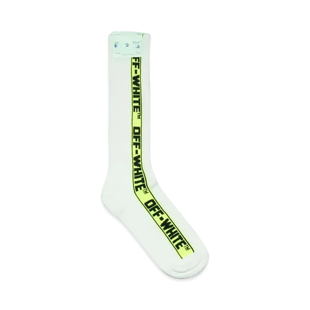 Off-White FLUO INDUSTRIAL BELT SOCKS "WHITE/YELLOW"