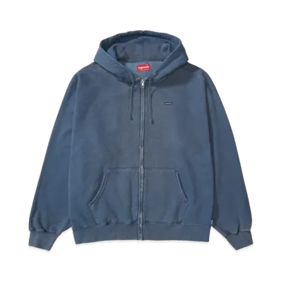 Supreme Overdyed Small Box Zip Up Hooded Sweatshirt "Dark Slate"