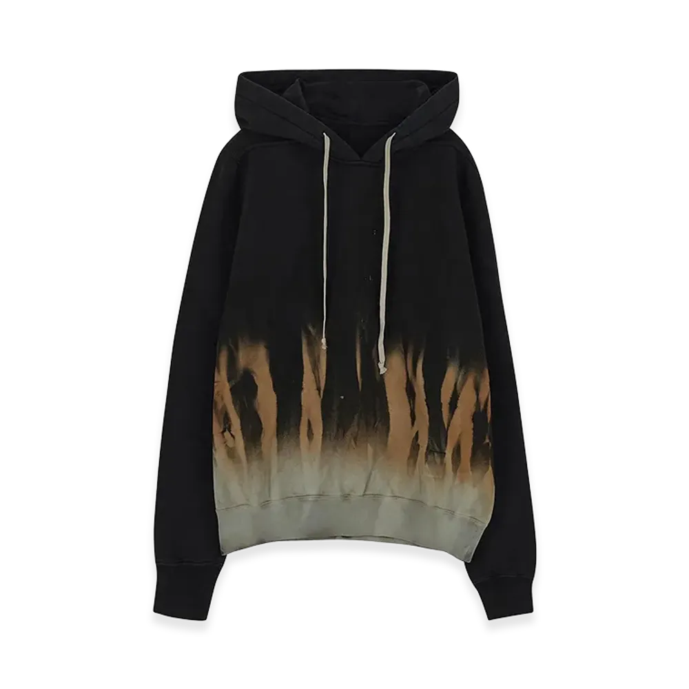 Rick Owens DRKSHDW Cotton Hoodie Sun Flame "Black"