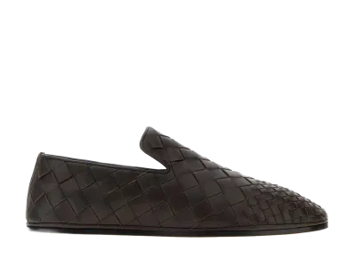 Bottega Veneta Women's Leather Sunday Slippers "Dark Brown"