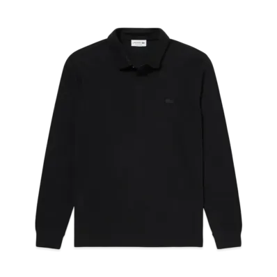 LACOSTE Hiyoku Front Long Sleeve Polo Shirt "Black"
