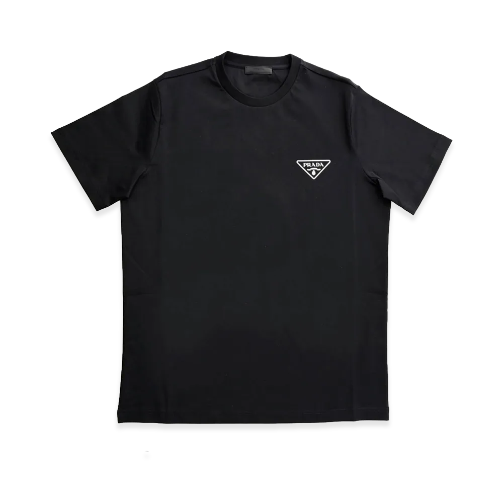 PRADA Triangle Logo T-Shirt "Black"