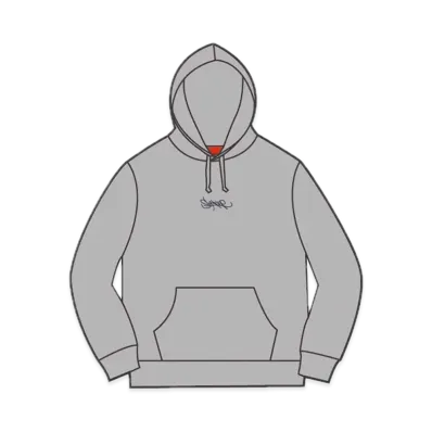 Supreme Tag Logo Hooded Sweatshirt "Heather Grey"