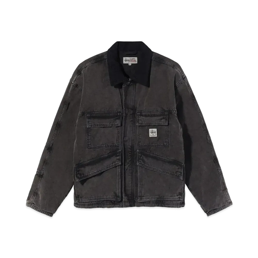 Stussy Washed Canvas Shop Jacket "Black"