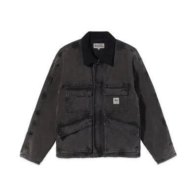 Stussy Washed Canvas Shop Jacket "Black"