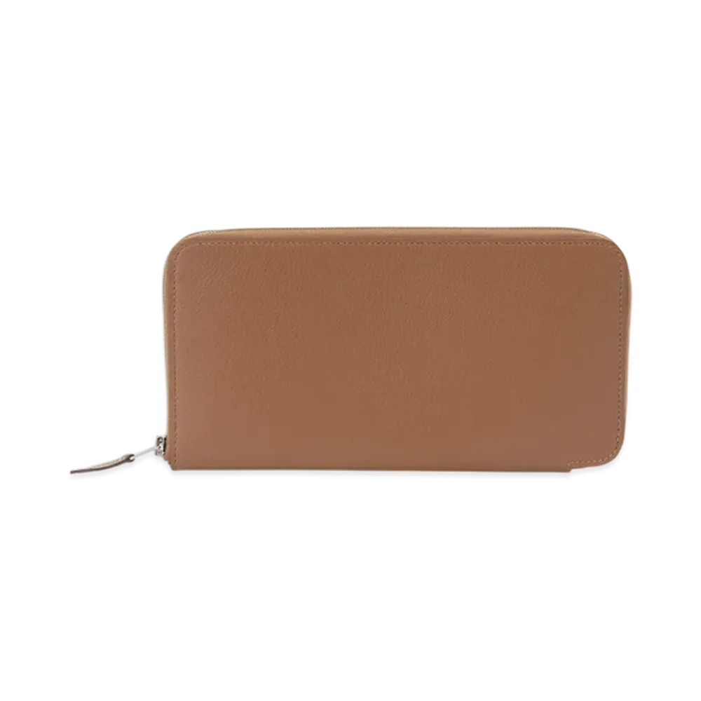 Hermes Azap Silk In Long Wallet "Gold/Mauve Pale"
