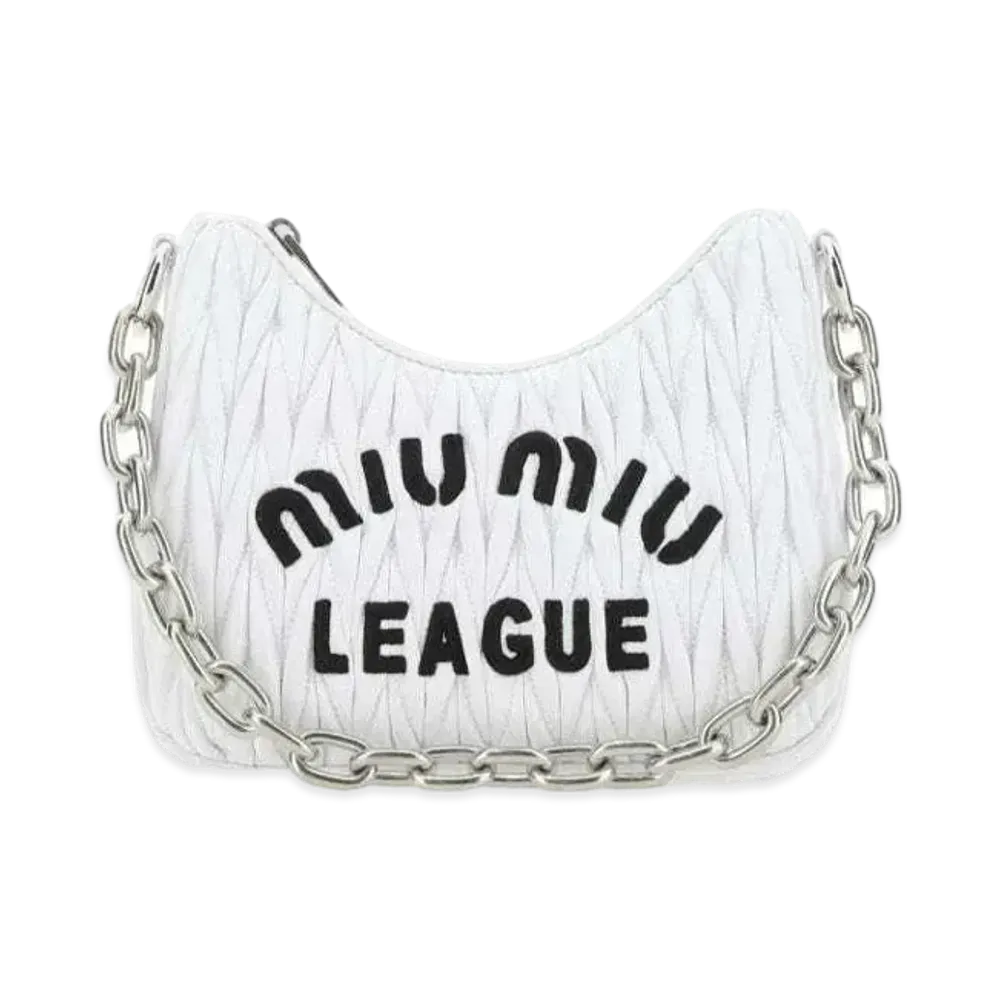 MIU MIU Miu Spirit Sequin Bag "White"