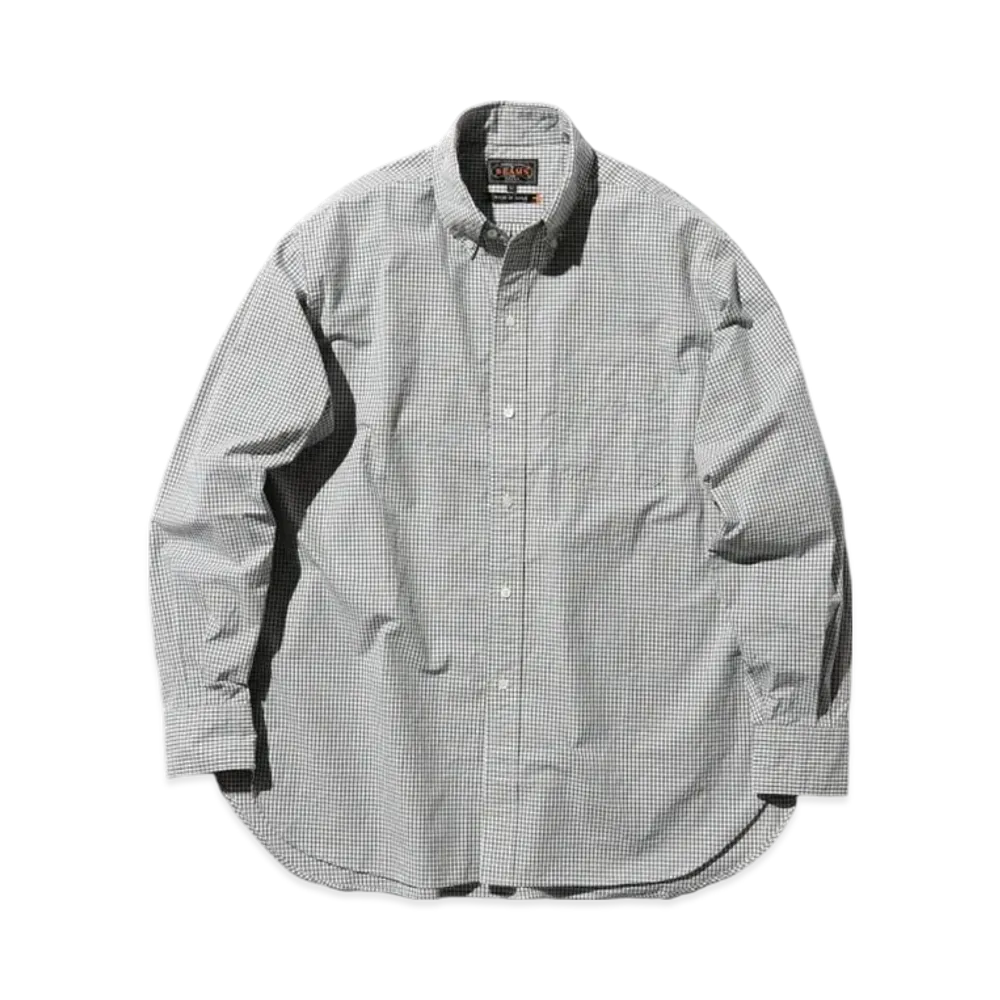 BEAMS B.D. Classic-fit Typewriter Plaid "White"