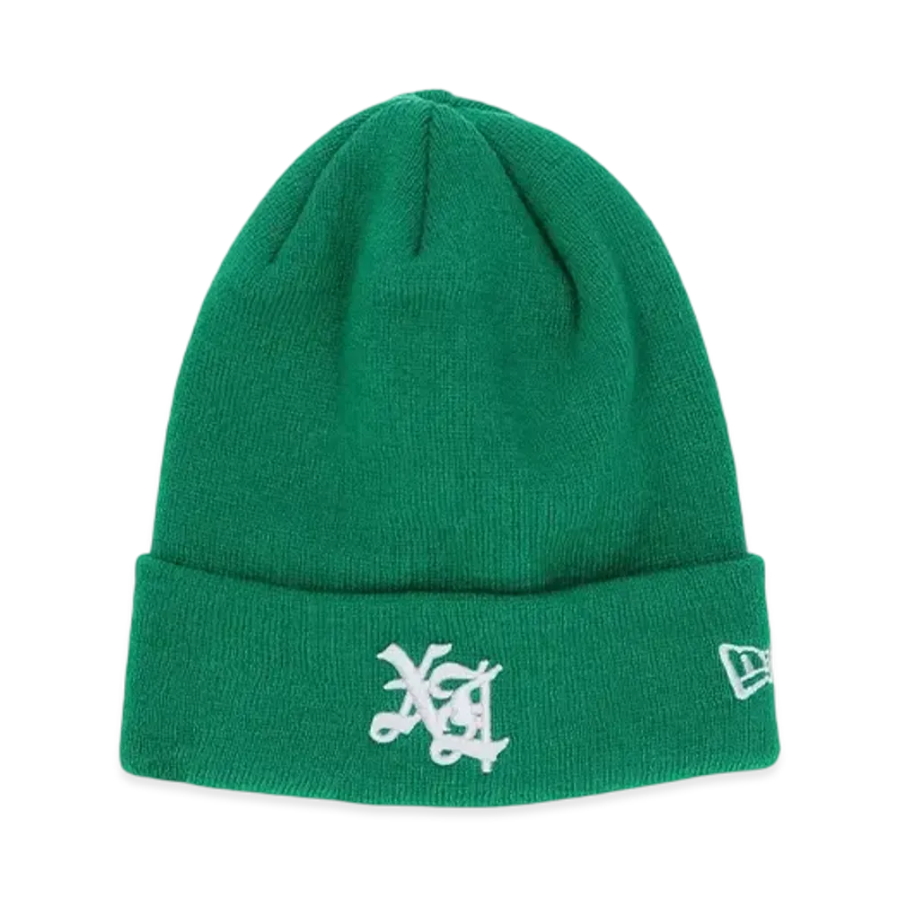 XLARGE x NEW ERA Old English Cuff Beanie "Green"