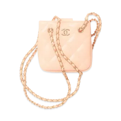CHANEL Chain Clutch Lambskin "Orange"