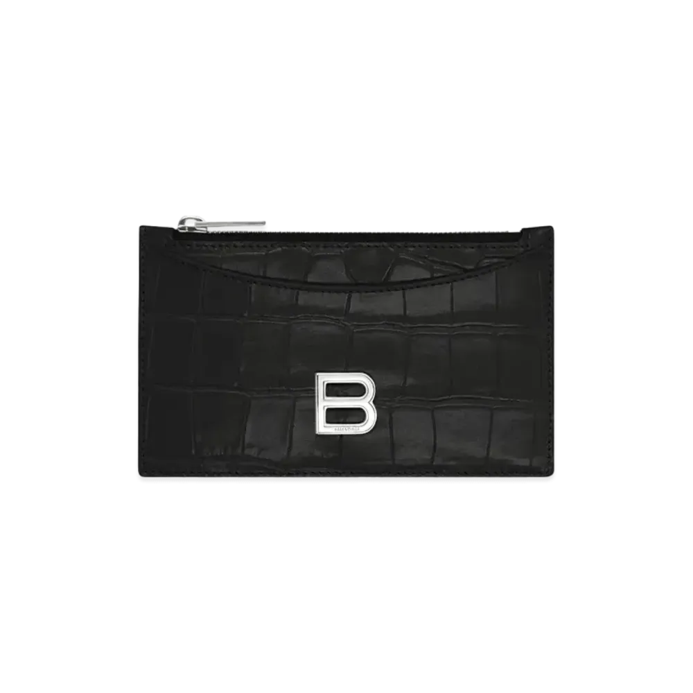 BALENCIAGA Hourglass Long Coin And Card Holder "Black"