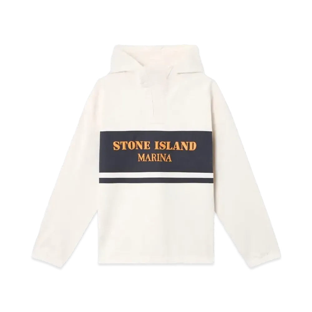 Stone Island Marina 6100029 16/2 Combed Organic Cotton Jersey "Ivory"