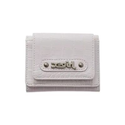 X-Girl Women's Mills Logo Faux Croco Mini Wallet "Light Purple"