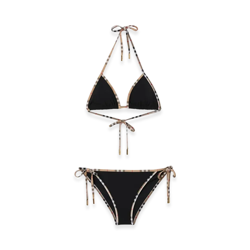Burberry Women's Check Trim Bikini "Black"