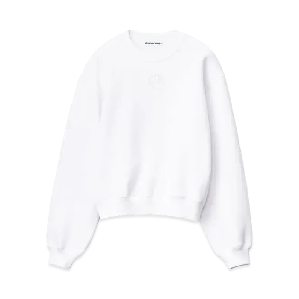 Alexander Wang Structured Terry Puff Logo Sweatshirt "White"