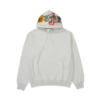 BlackEyePatch Assorted Labels Embroidered Hoodie "Heather Gray"
