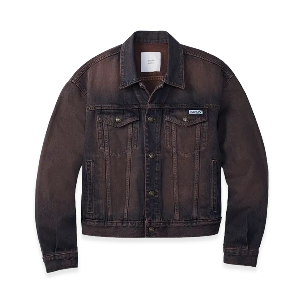 Calvin Klein x Jung Kook of BTS 90s Cropped Denim Trucker Jacket "Dusk Brown"