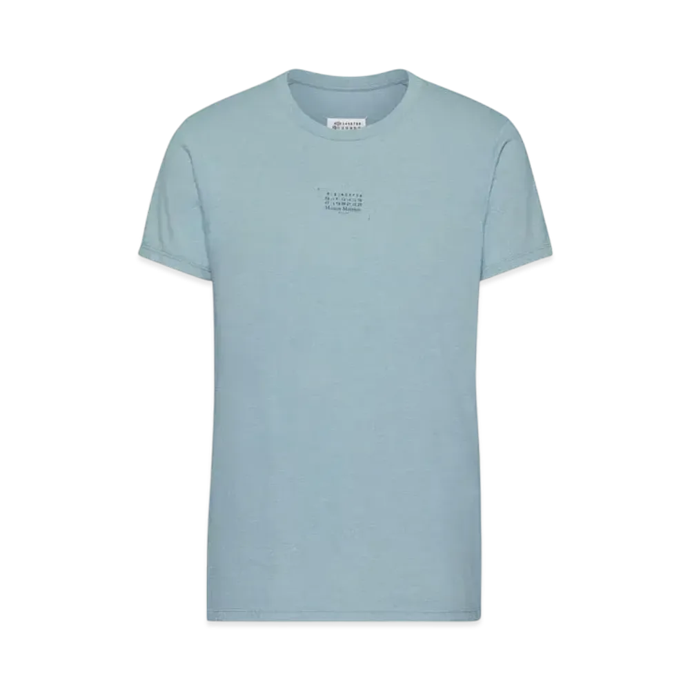 Maison Margiela Men's Stamp Logo T-Shirt "Blue Melange"