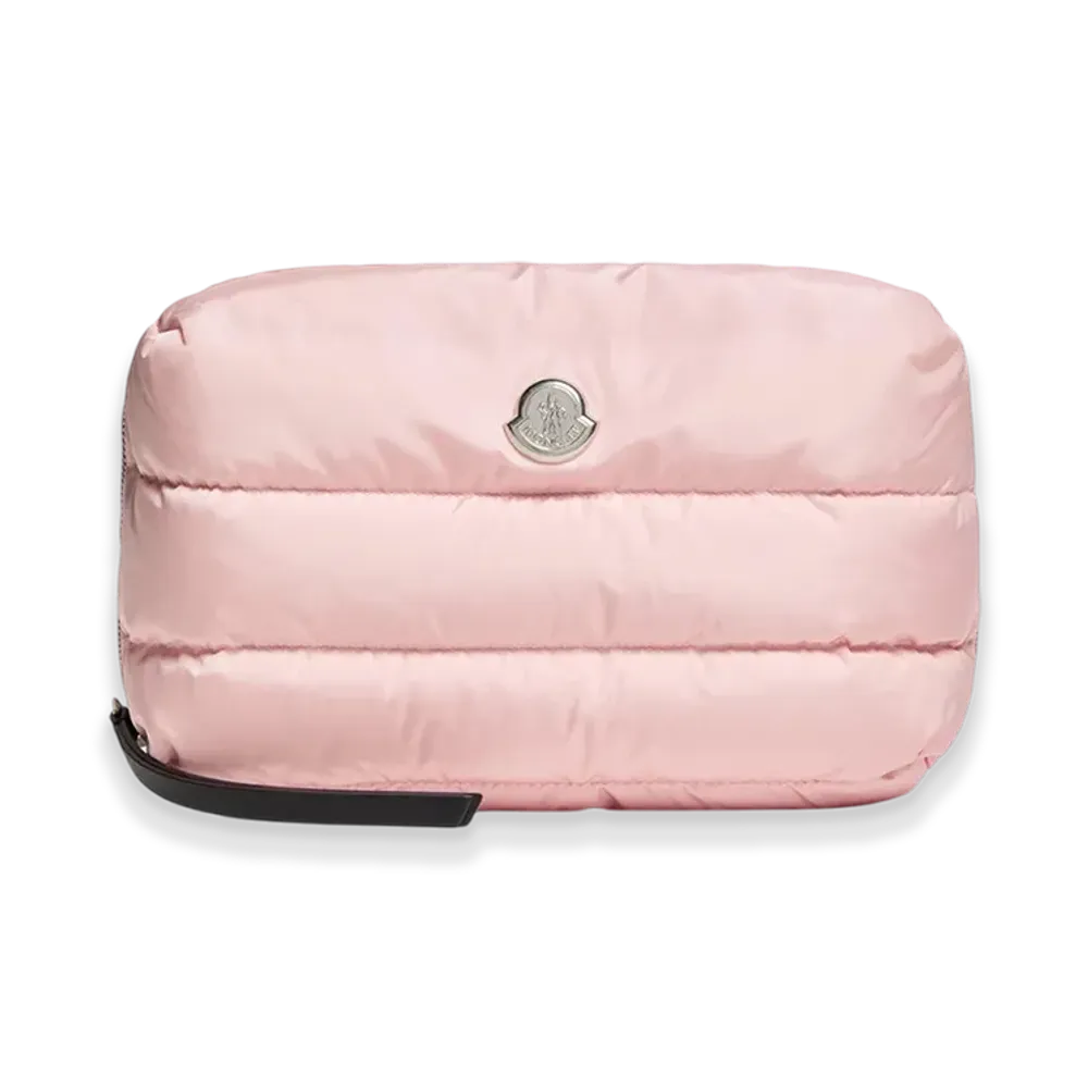 MONCLER Caradoc Quilted Beauty Case "Pink"