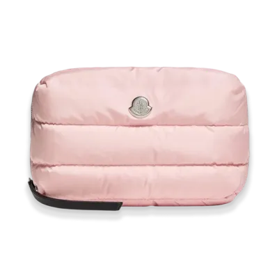 MONCLER Caradoc Quilted Beauty Case "Pink"