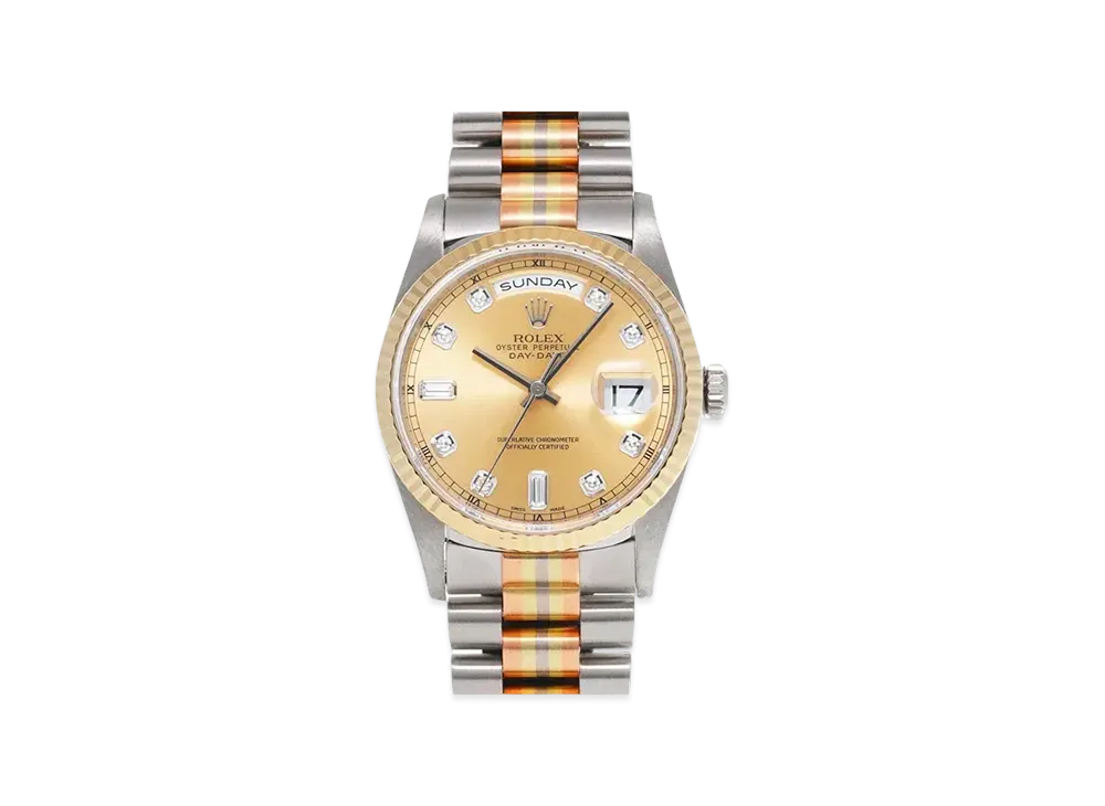 ROLEX Day-Date 36 Tridore "Champagne/White Gold"