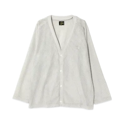 NEEDLES V-Neck Cardigan - Raschel Lace "White"