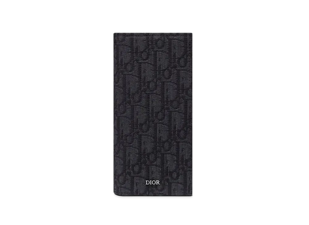ディオール バーティカル ロングウォレット ディオール オブリーク ジャカード "ブラック" 2OBBC002YSE_H03E