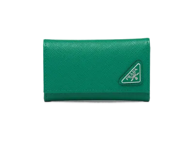 PRADA Saffiano Leather Key Case "Green"
