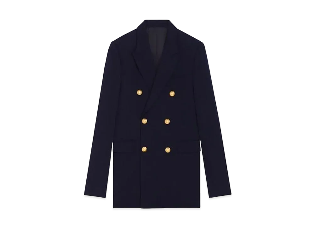 CELINE Classic Jacket / Diagonal Wool "Navy"