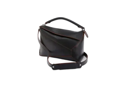 LOEWE Large Puzzle Edge Bag In Natural Calfskin "Black"