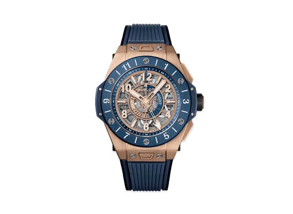 HUBLOT Big Bang Unico GMT King Gold Blue Ceramic 45mm