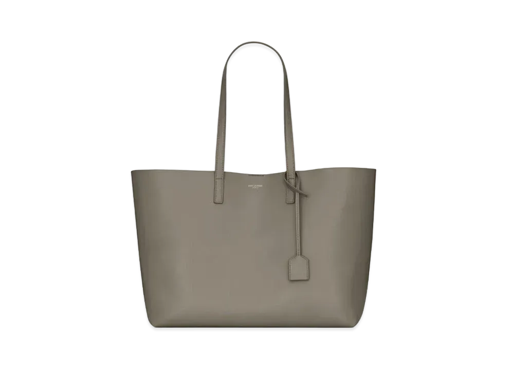 SAINT LAURENT Shopping Bag Saint Laurent E/W In Supple Leather "Stone Gray"